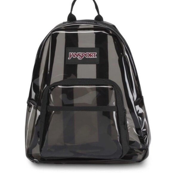 Vintage Jansport Half Pint Mini Corduroy Backpack Classic Translucent Black - Picture 2 of 15